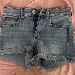 American eagle size two light blue shorts